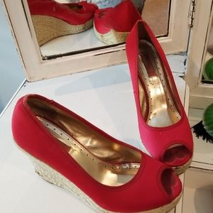 Red wedge Espidrilles